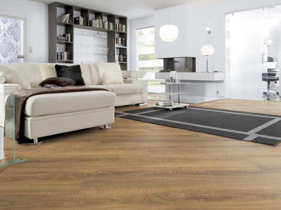 Ламинат Wineo 500 Exclusive V4 Дуб Вирджиния LA061-003 1290×195×8 фото в интерьере