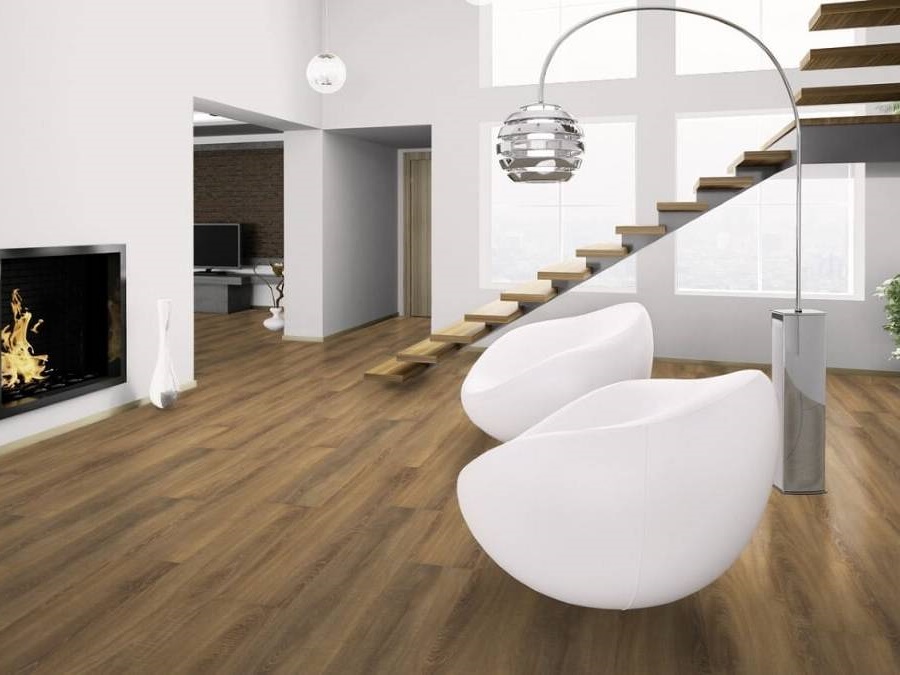 Ламинат Wineo 500 Exclusive V4 Дуб Вирджиния LA061-003 1290×195×8 фото в интерьере