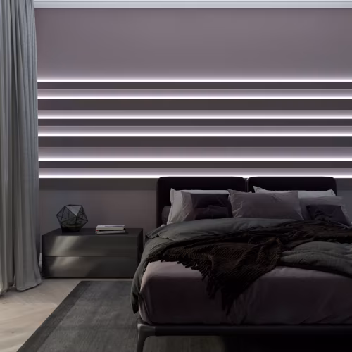 Молдинг под покраску Evrowood M07 LED с подсветкой 2000×120×18