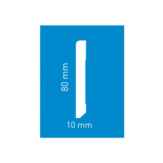 Плинтус композитный Arbiton Stiq S0810W Белый 2400×80×10