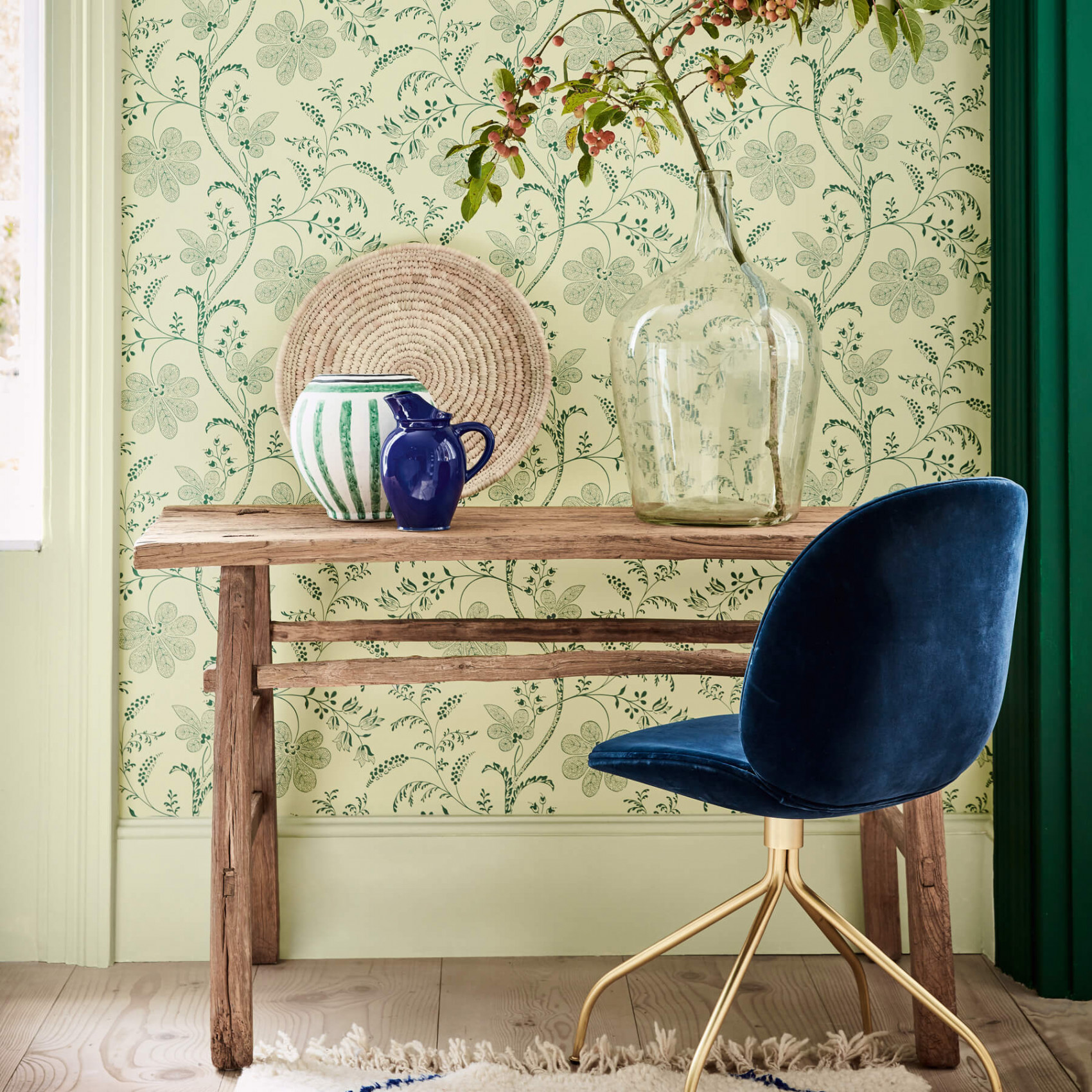 Обои Little Greene London Wallpapers V Bedford Square Acorn 0256BSACORN фото в интерьере