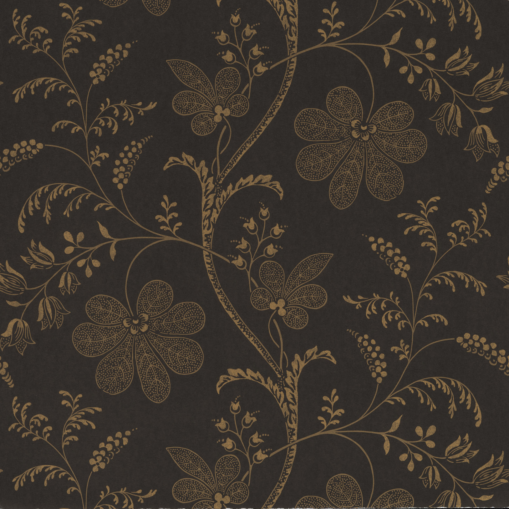 Обои Little Greene London Wallpapers V Bedford Square Ebony Gold 0273BEEBONY