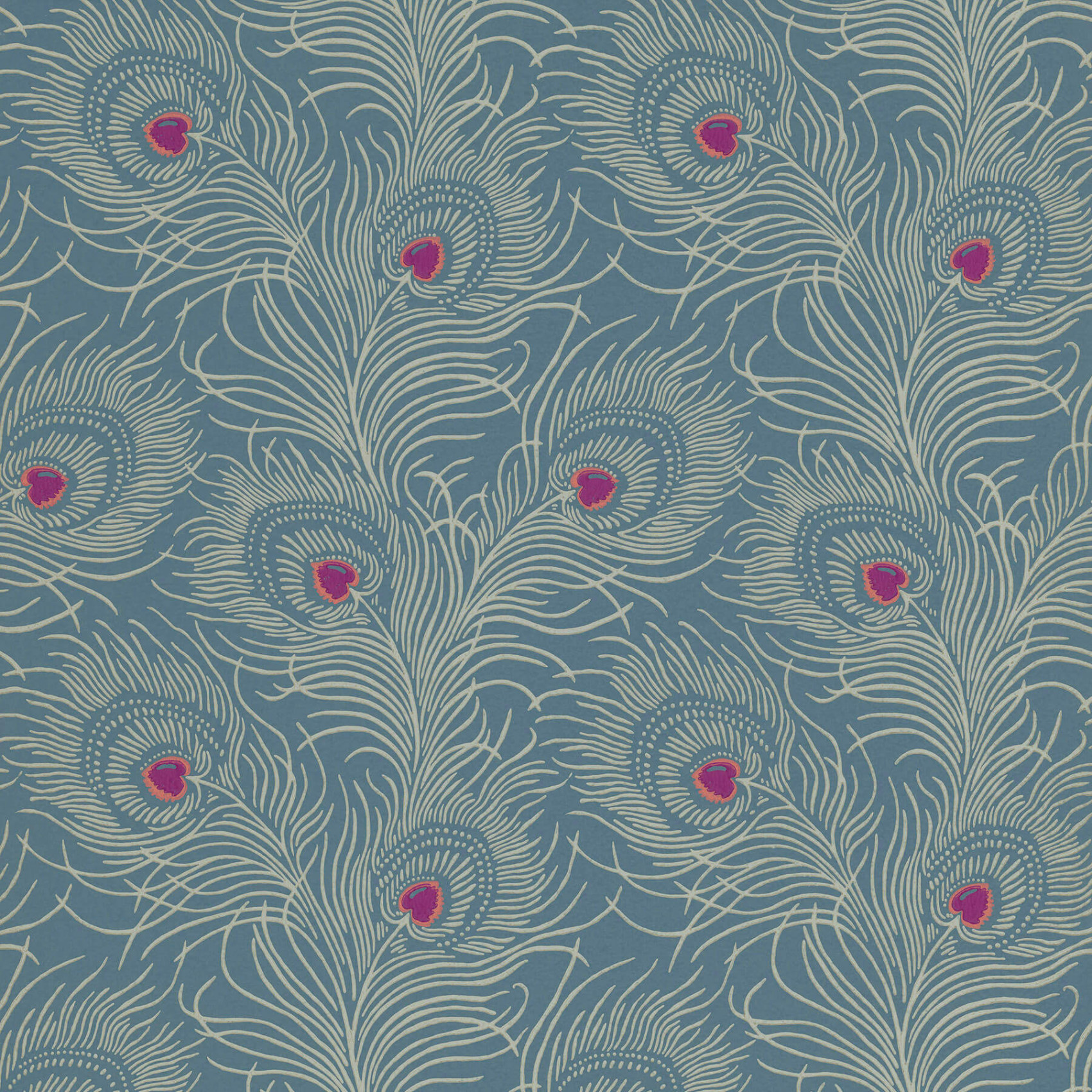 Обои Little Greene London Wallpapers V Carlton House Terrace Blue Plume 0256CTBLUEP