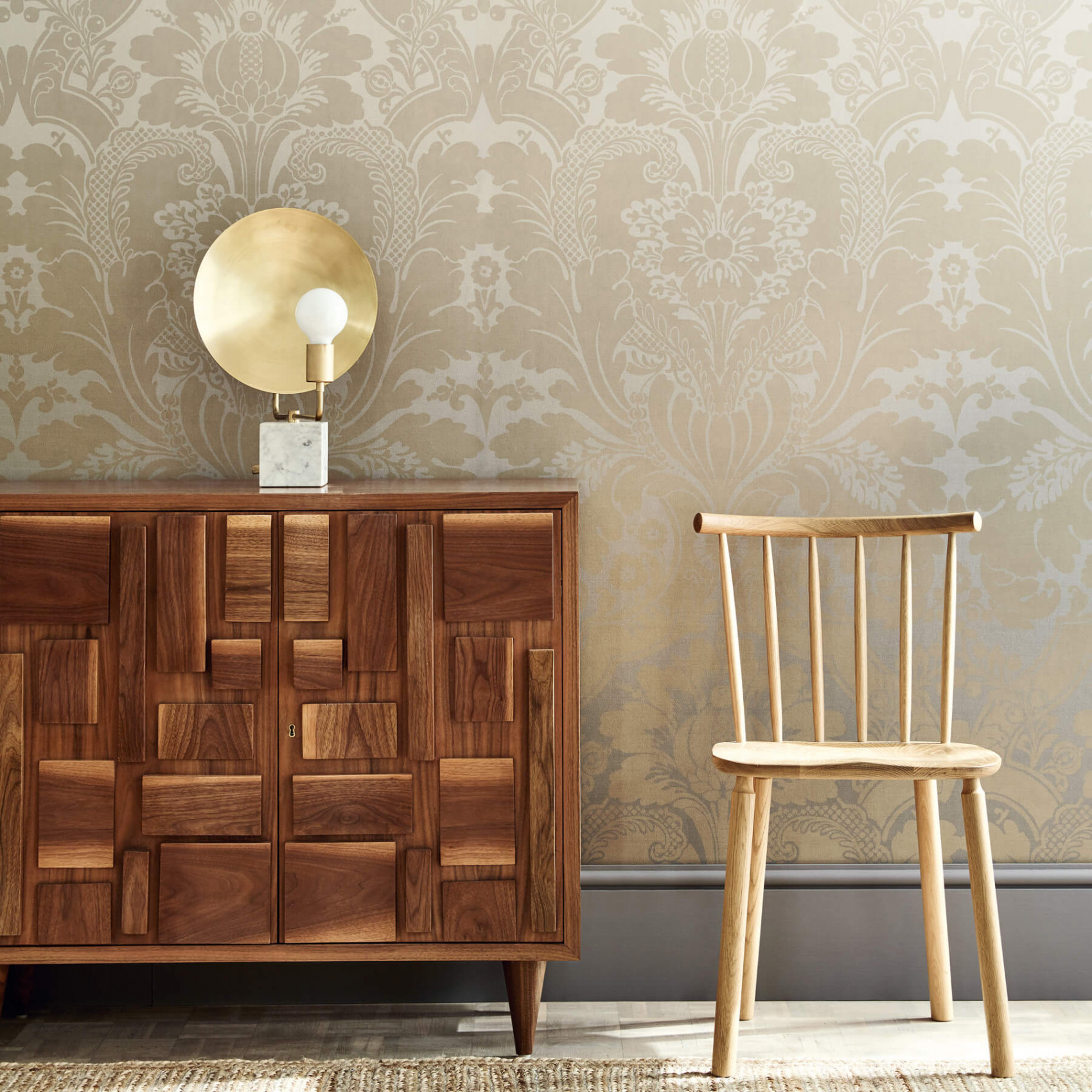 Панно Little Greene London Wallpapers V St Jamess Park Suede Fade 0256SJSUEDE фото в интерьере
