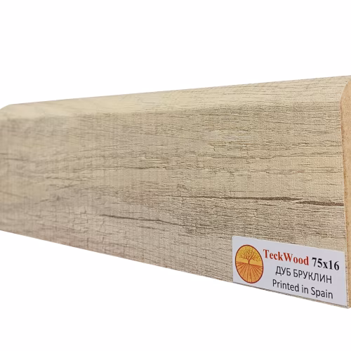 Плинтус МДФ ламинированный TeckWood Дуб Бруклин 2150×75×16