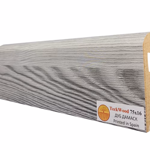 Плинтус МДФ ламинированный TeckWood Дуб Дамаск 2150×75×16