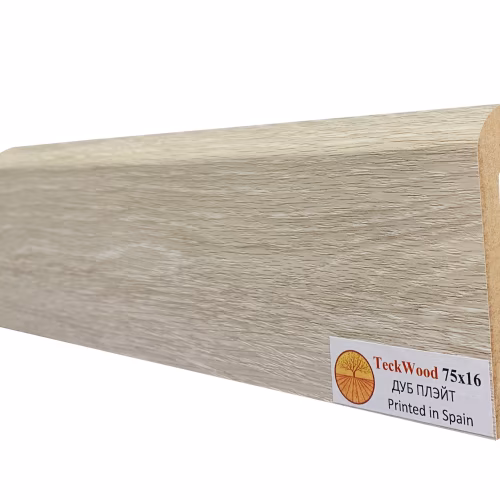 Плинтус МДФ ламинированный TeckWood Дуб Плэйт 2150×75×16