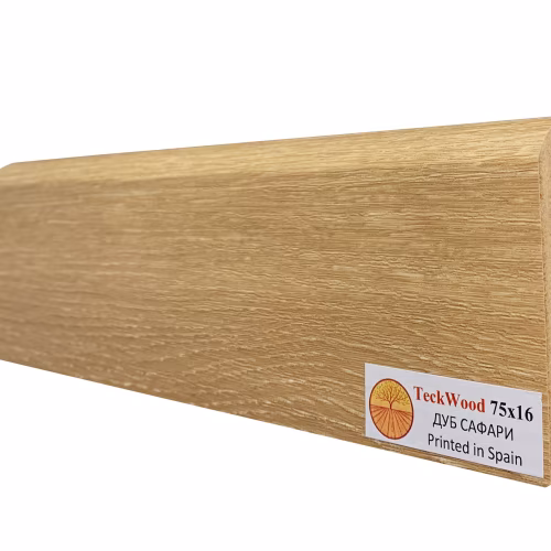 Плинтус МДФ ламинированный TeckWood Дуб Сафари 2150×75×16