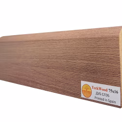 Плинтус МДФ ламинированный TeckWood Дуб Слэб 2150×75×16
