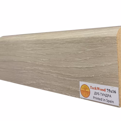 Плинтус МДФ ламинированный TeckWood Дуб Тундра 2150×75×16