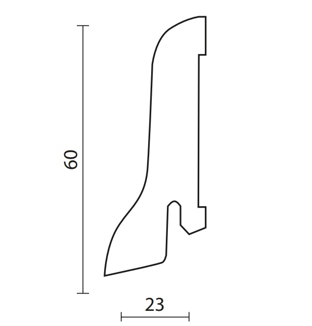 Плинтус деревянный Tarkett Дуб Айвори 60х23