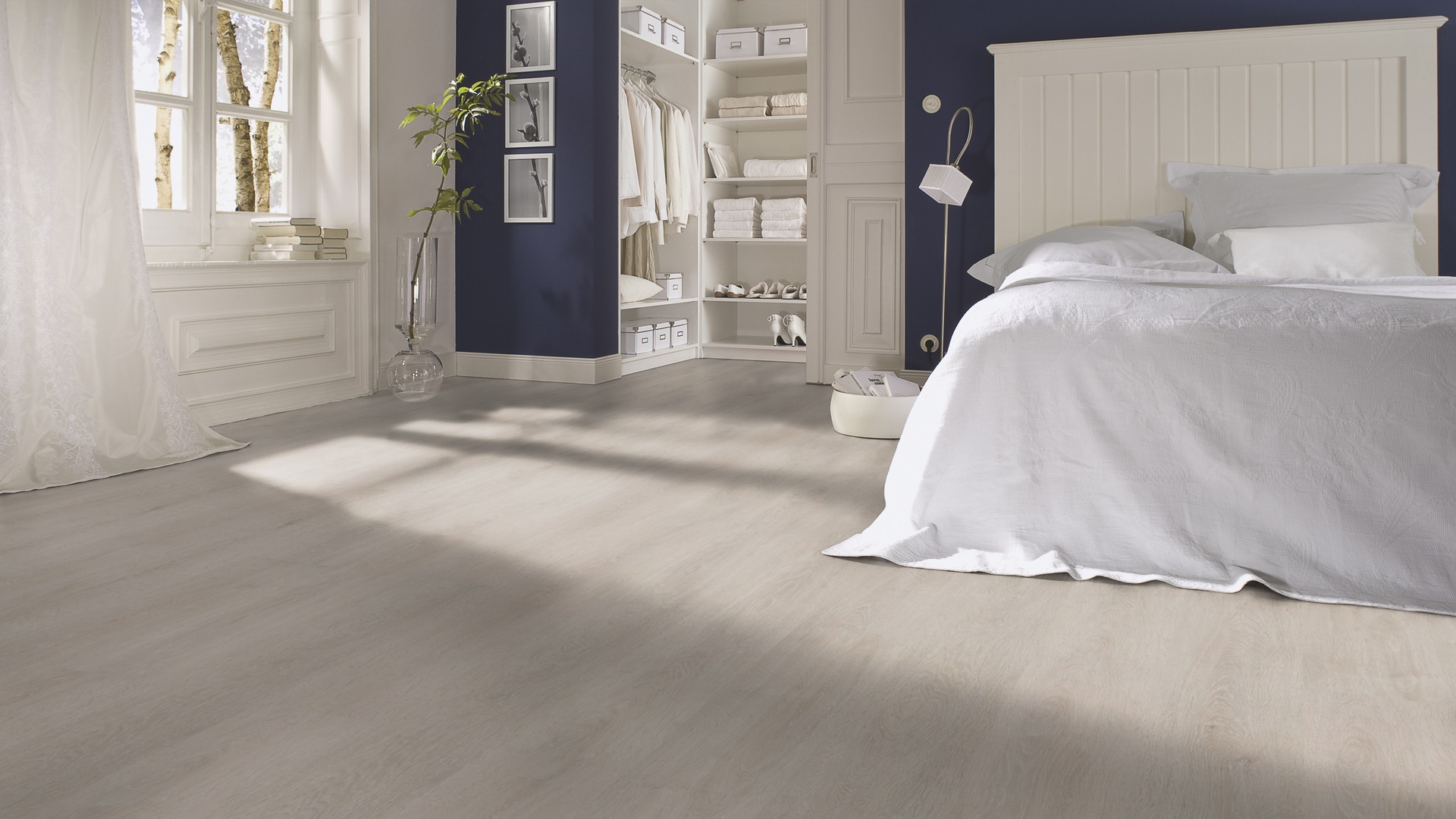 Ламинат Meister LD 150 Дуб Вайт лэйд White lyed oak 600017-1288198-06181 1288×198×8 фото в интерьере