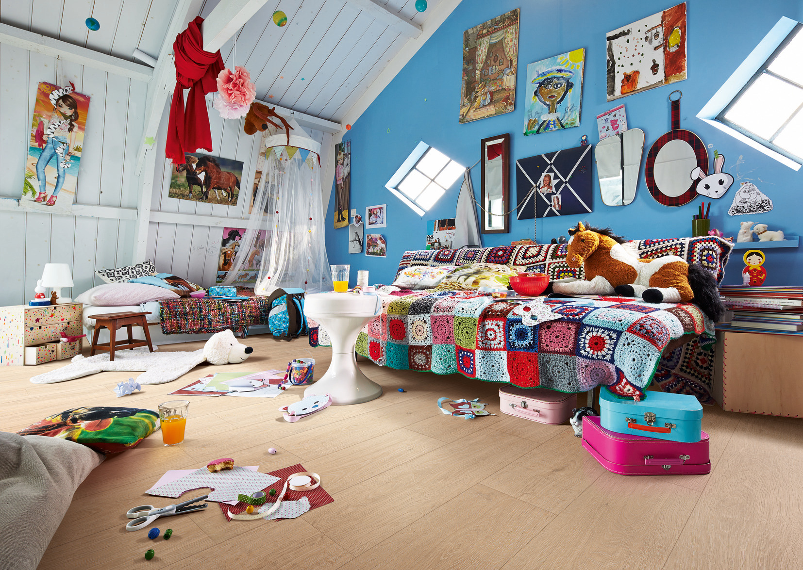 Ламинат Meister LD 150 Дуб Таверна Taverna oak 600017-1288198-06428 1288×198×8 фото в интерьере