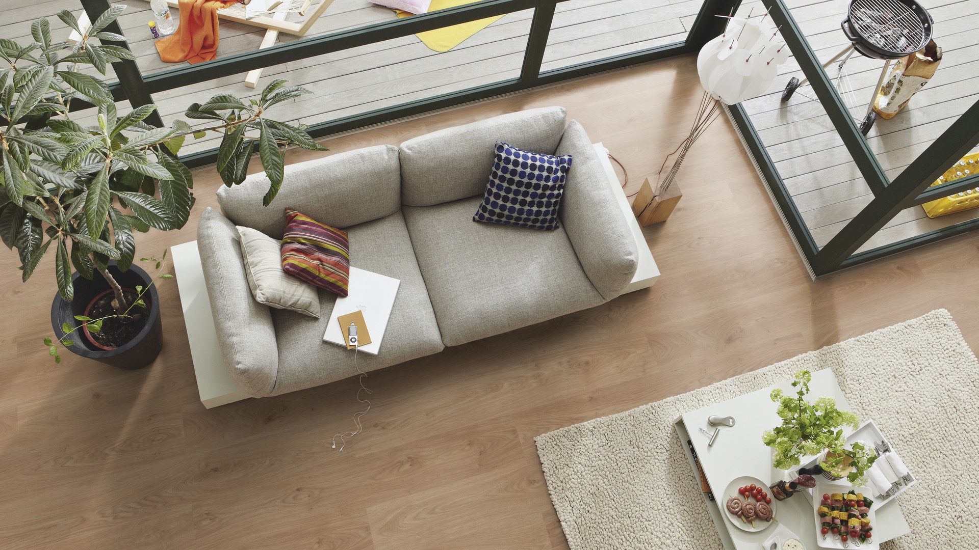 Ламинат Meister LD 150/6863 Дуб чистый спокойный 1288×198×8 фото в интерьере