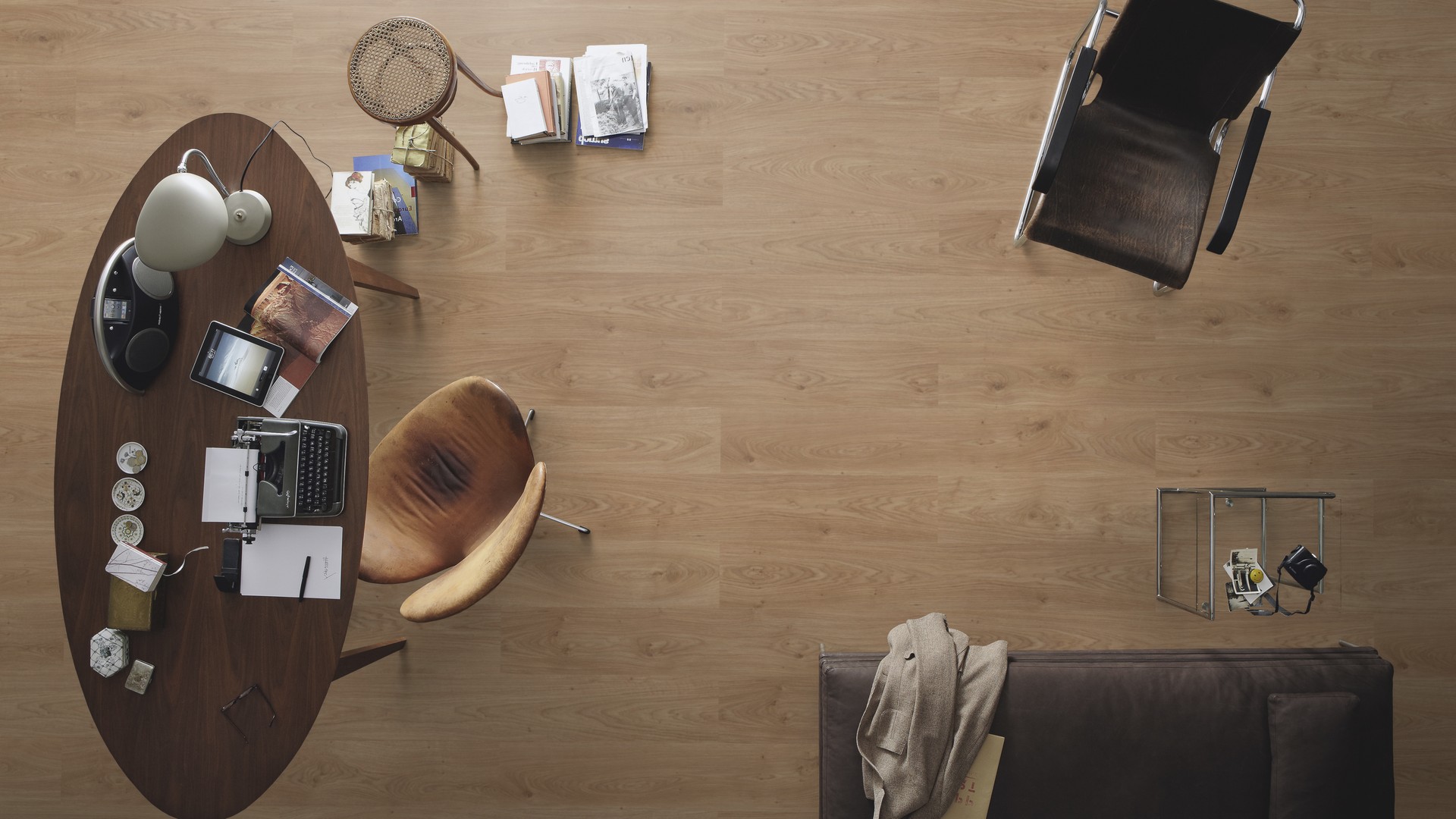 Ламинат Meister LD 150/6863 Дуб чистый спокойный 1288×198×8 фото в интерьере