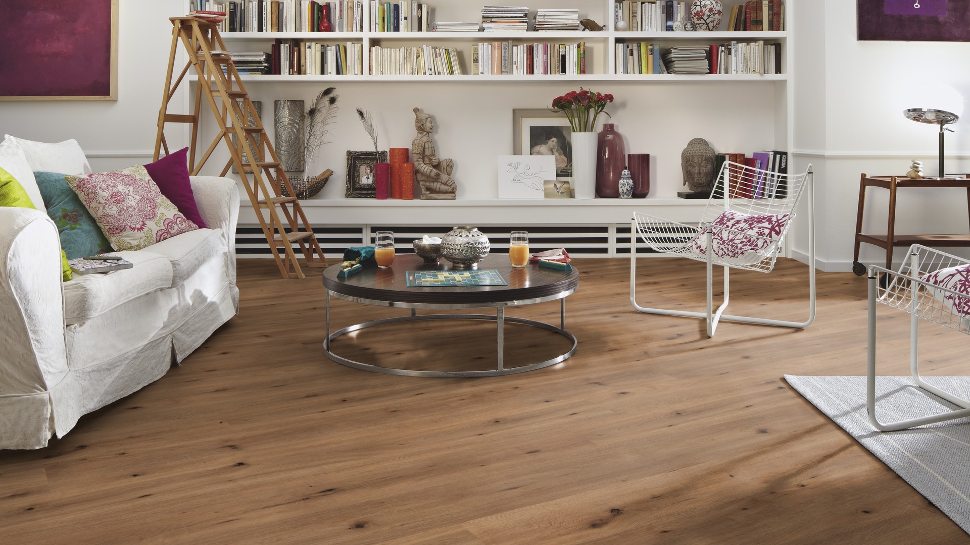 Ламинат Meister LL 150 Дуб Лайт филд Light field oak 600007-2052220-06843 2052×220×8 фото в интерьере