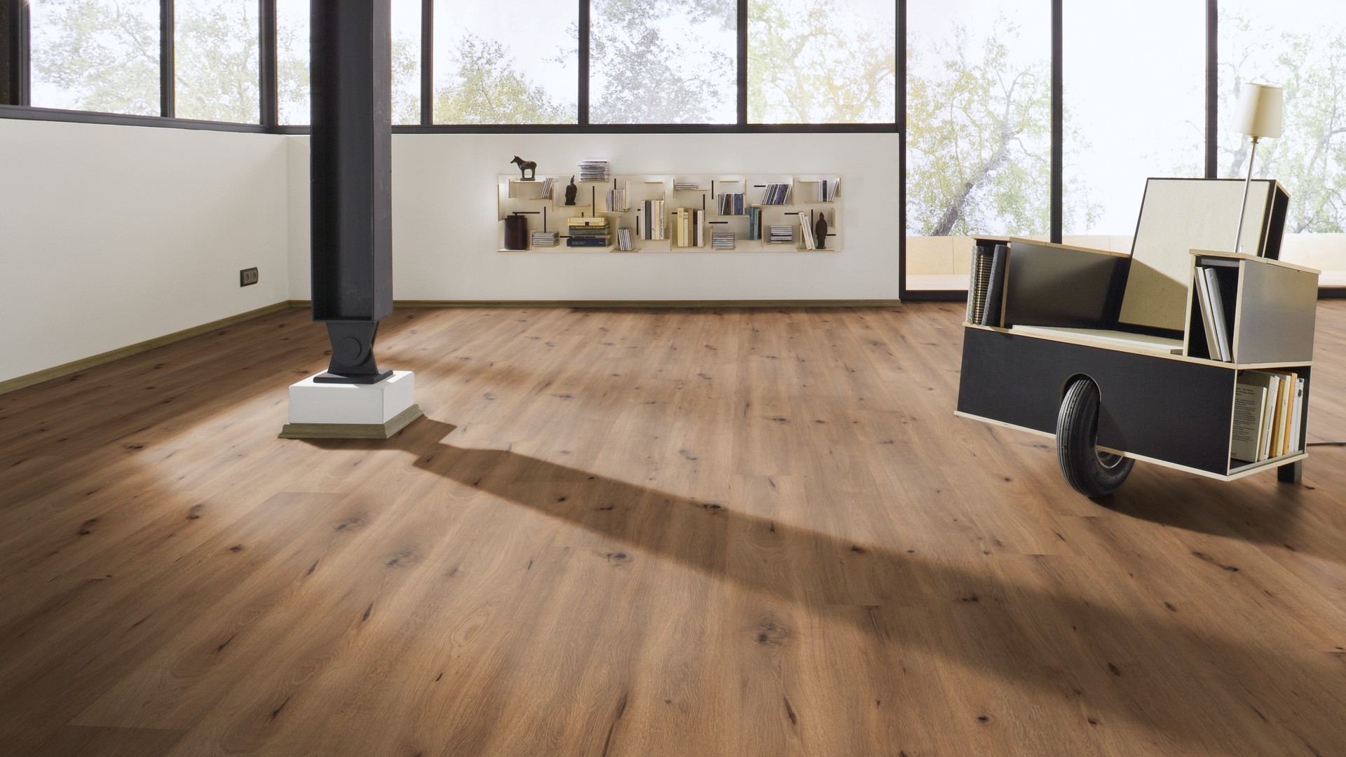 Ламинат Meister LL 150 Дуб Лайт филд Light field oak 600007-2052220-06843 2052×220×8 фото в интерьере