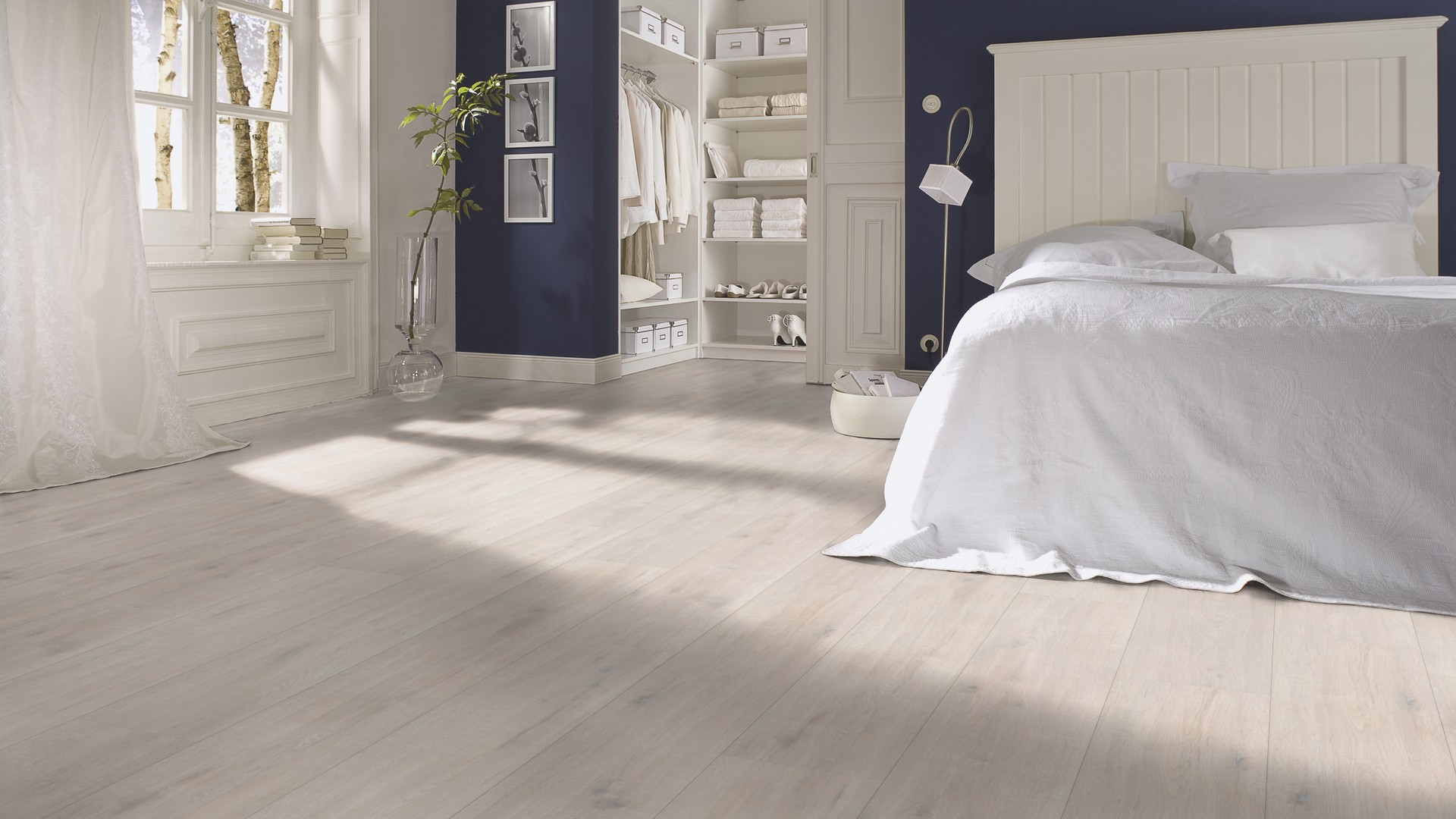 Ламинат Meister LD 250/6995 Дуб арктический белый 1287×220×10 фото в интерьере