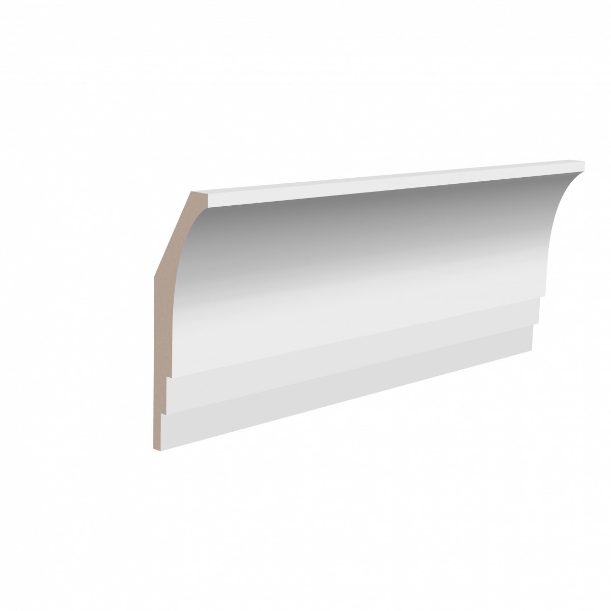 Потолочный плинтус ЛДФ под покраску Ultrawood CR 0026 2440×25×87