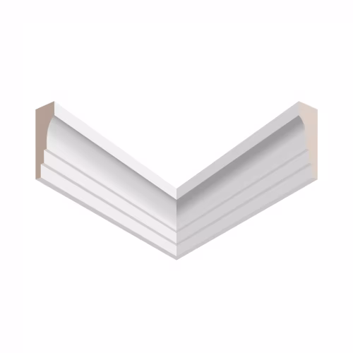 Потолочный плинтус ЛДФ под покраску Ultrawood CR 0027 2440×15×50