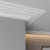 Потолочный плинтус ЛДФ под покраску Ultrawood CR 0027 2440×15×50 фото в интерьере