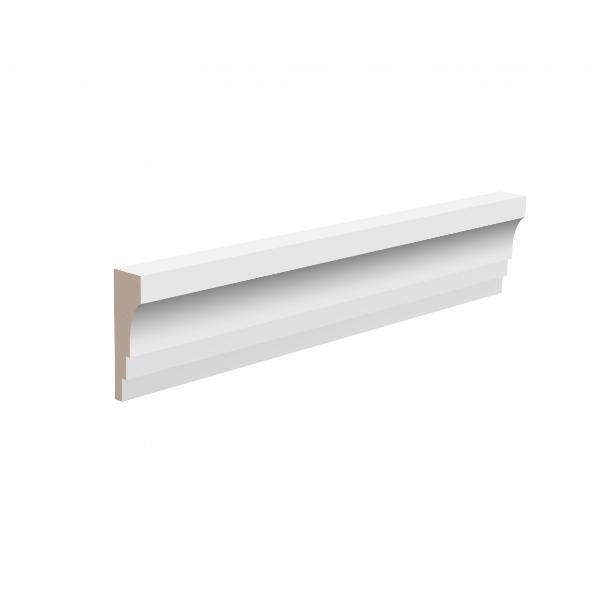 Потолочный плинтус ЛДФ под покраску Ultrawood CR 0027 2440×15×50