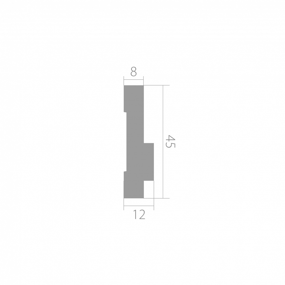 Молдинг ЛДФ под покраску Ultrawood U 0026 2440×45×12