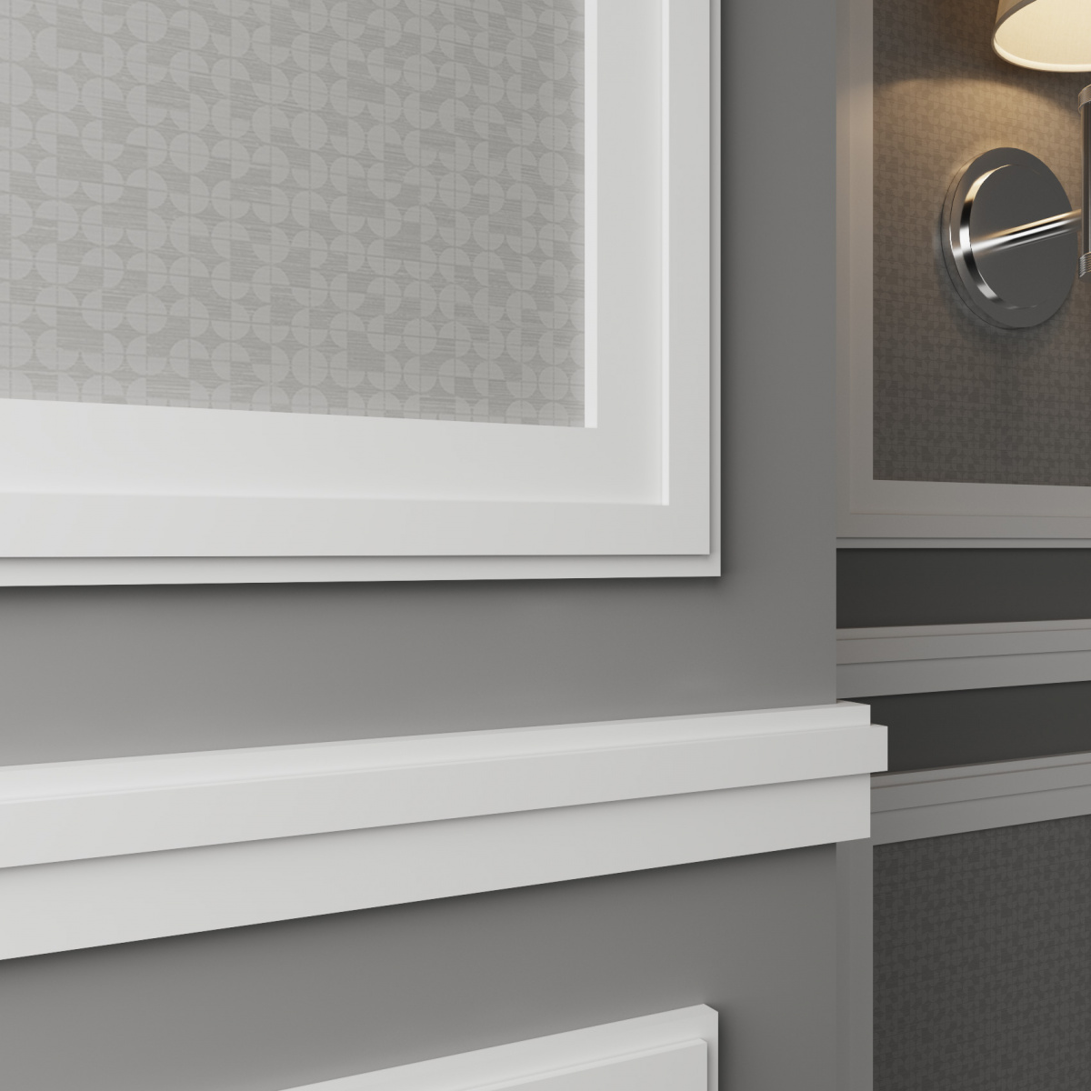 Молдинг ЛДФ под покраску Ultrawood U 0026 2440×45×12 фото в интерьере