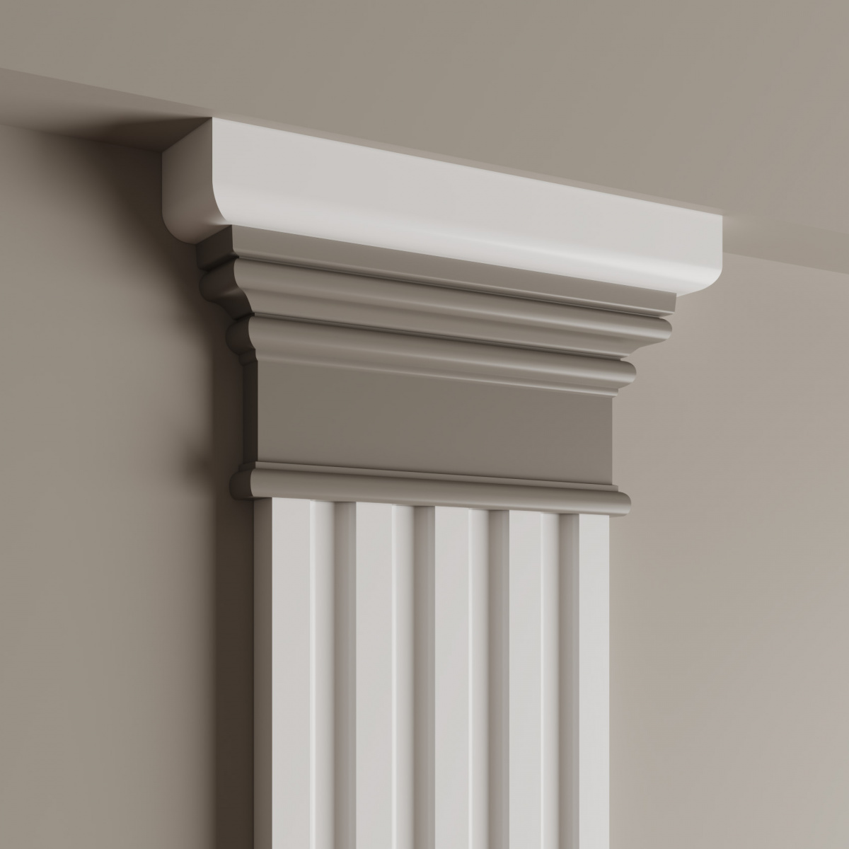 Дверной декор верхний под покраску Ultrawood D 4100 195х89×30 фото в интерьере