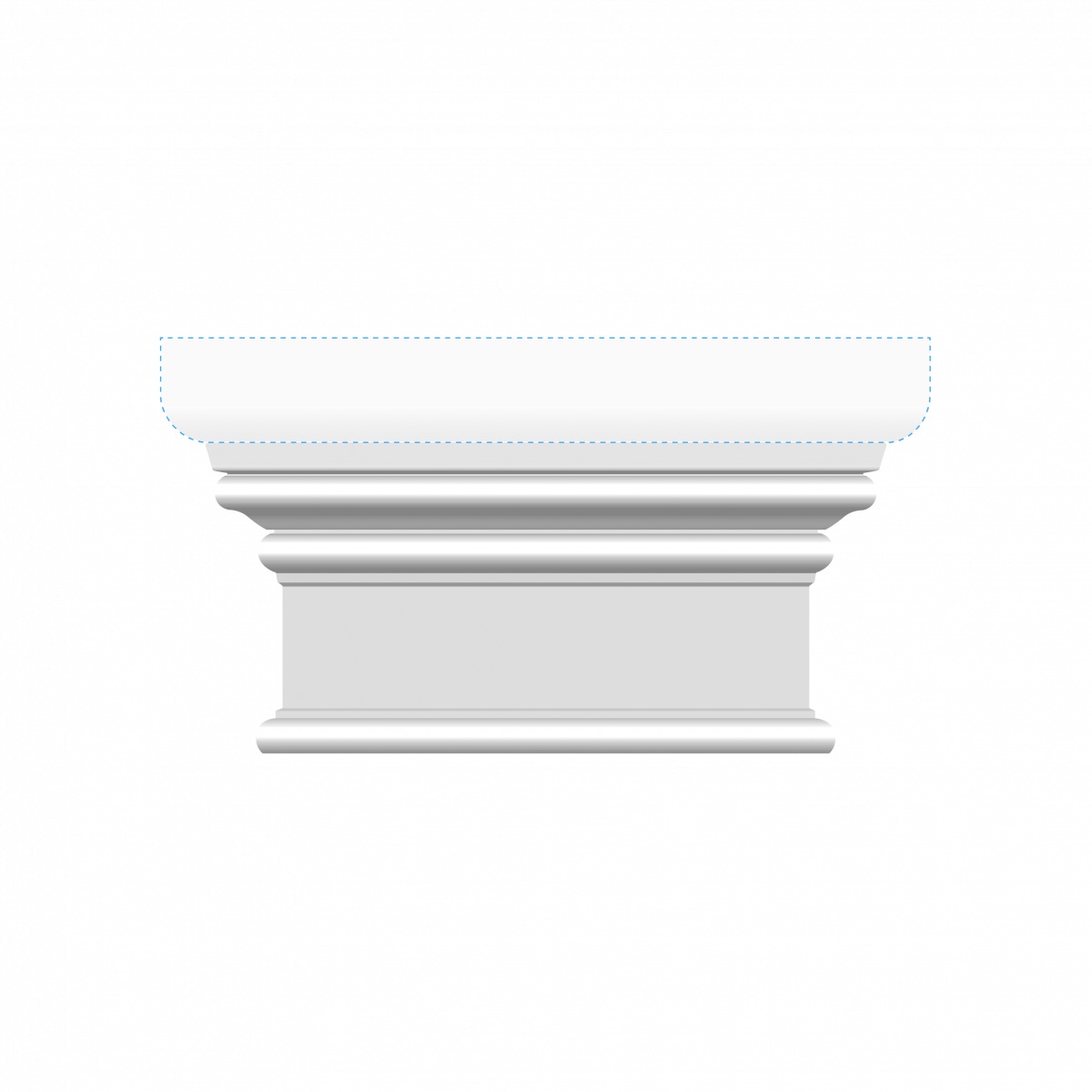 Дверной декор верхний под покраску Ultrawood D 4100 195х89×30