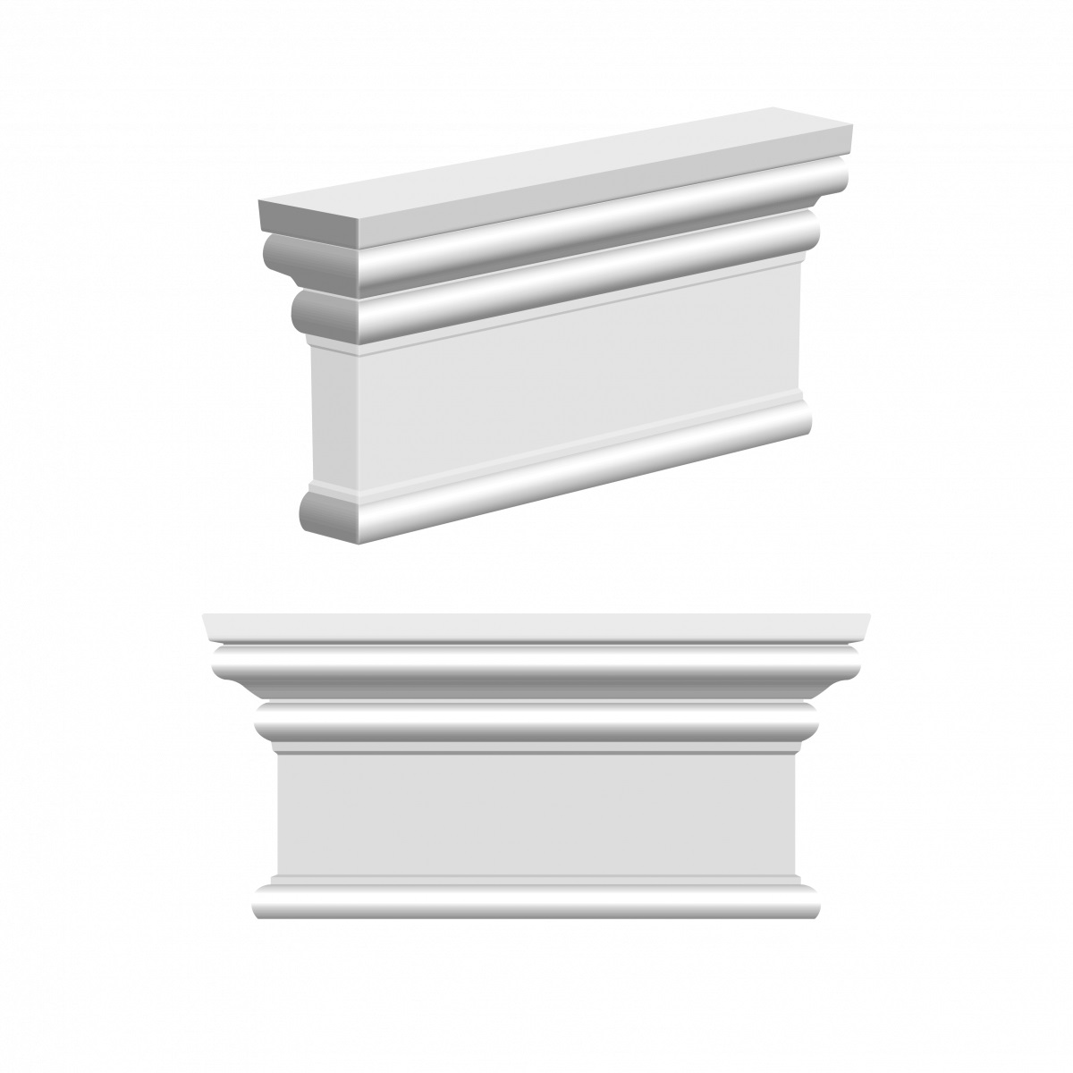 Дверной декор верхний под покраску Ultrawood D 4100 195х89×30