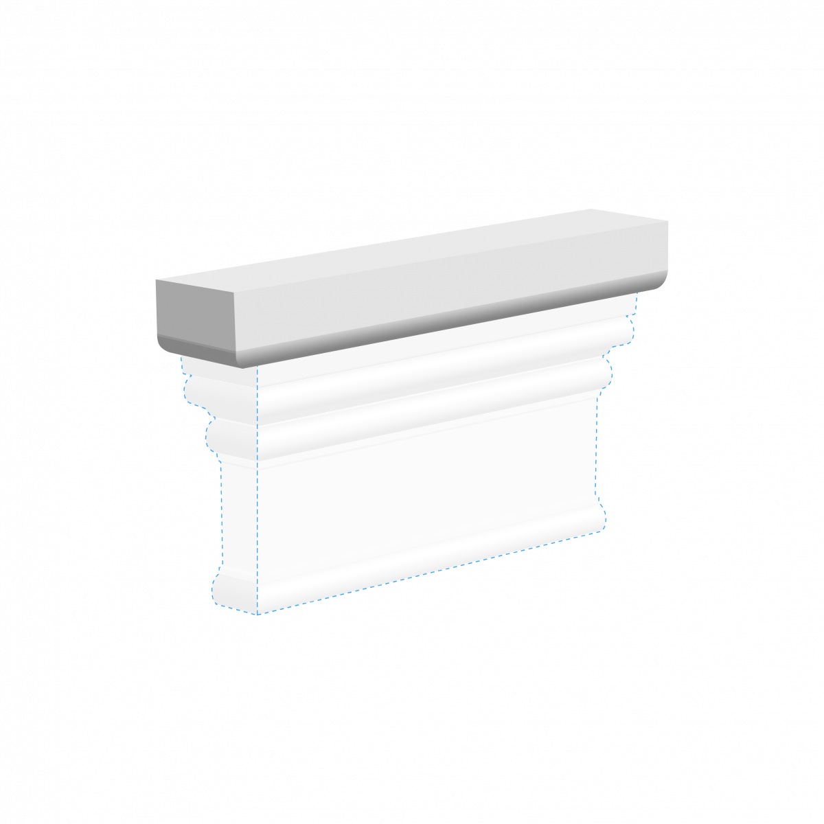 Дверной декор верхний под покраску Ultrawood D 4200 220х30×43