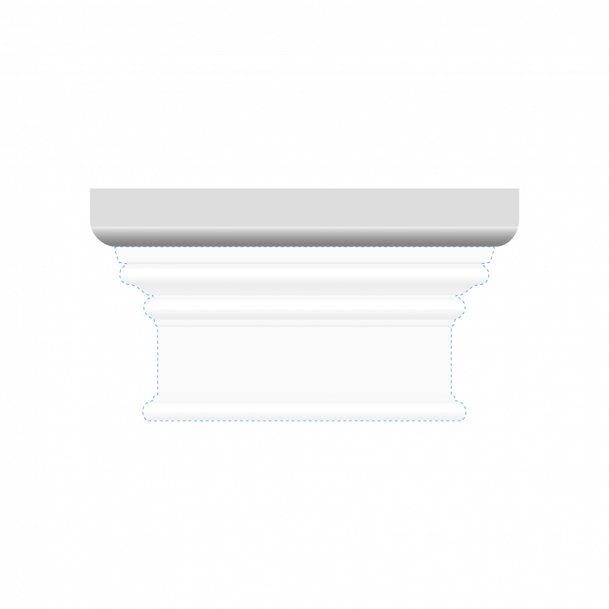 Дверной декор верхний под покраску Ultrawood D 4200 220х30×43