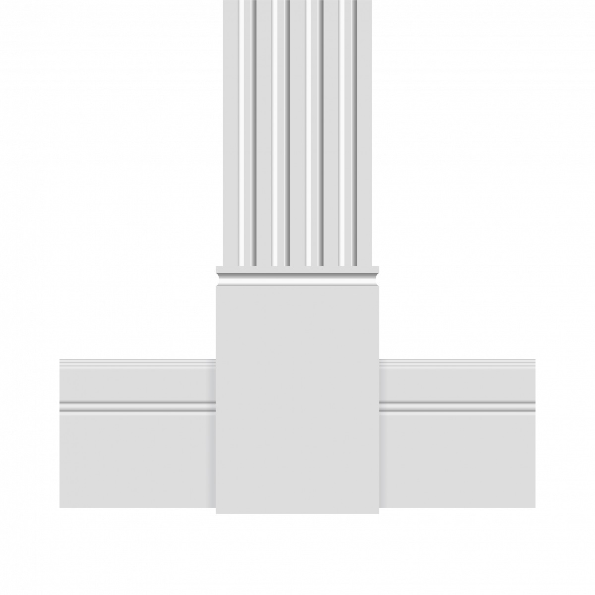 Дверной декор нижний под покраску Ultrawood D 4400 250х165×18