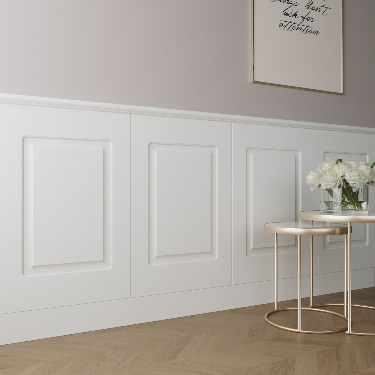 Стеновая панель под покраску Ultrawood UW 4200 2000×760×12 фото в интерьере