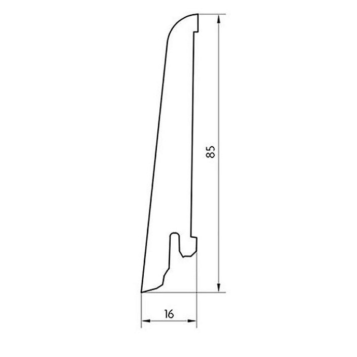 Плинтус МДФ ламинированный Kronopol P85 Barbakan Oak 2048 85x16