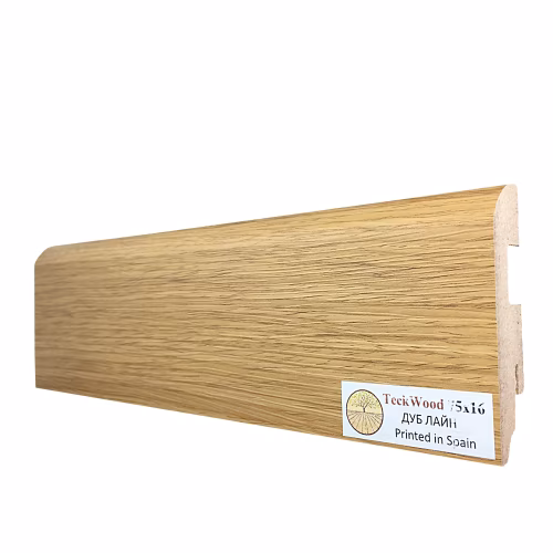 Плинтус МДФ ламинированный TeckWood Дуб Лайн 2000×75×16