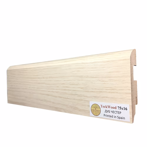 Плинтус МДФ ламинированный TeckWood Дуб Честер 2150×75×16
