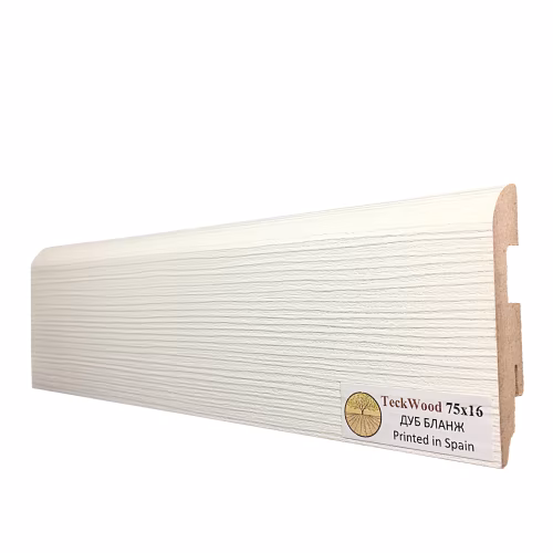 Плинтус МДФ ламинированный TeckWood Дуб Бланж 2000×75×16