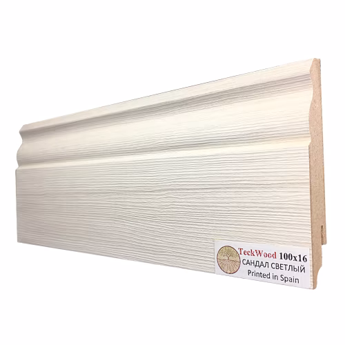 Плинтус МДФ ламинированный TeckWood Сандал Светлый 2000×100×16