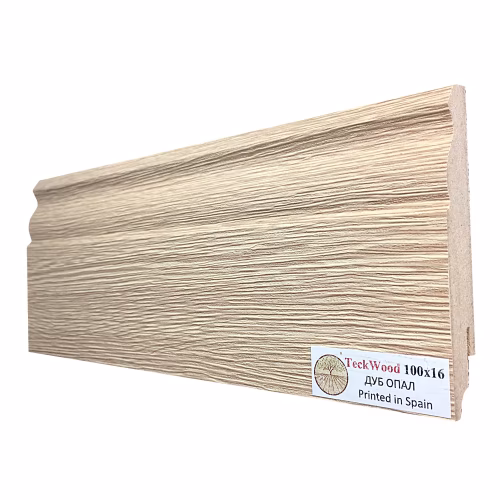 Плинтус МДФ ламинированный TeckWood Дуб Опал 2000×100×16