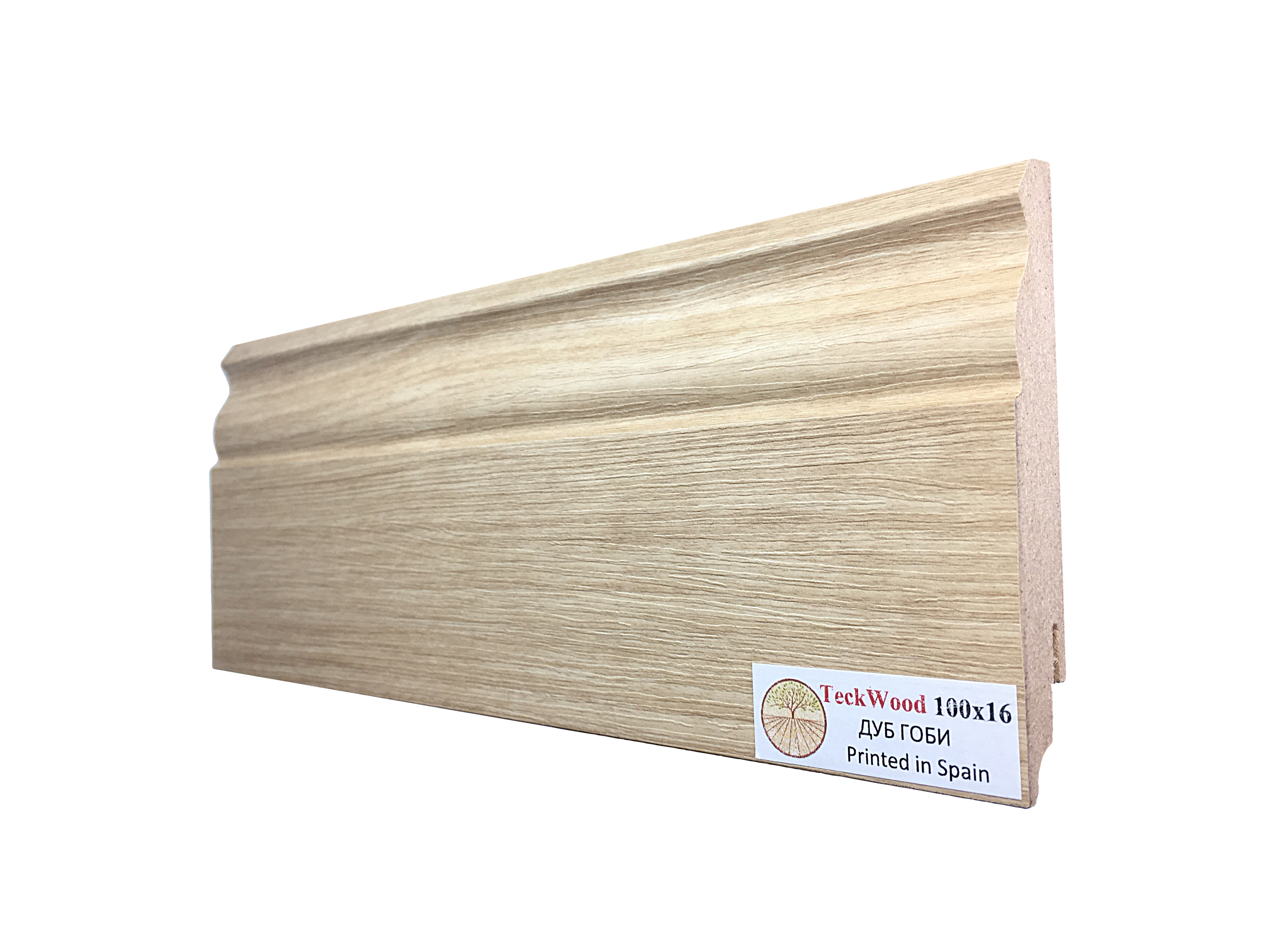 Плинтус МДФ ламинированный TeckWood Дуб Гоби 2150×100×16