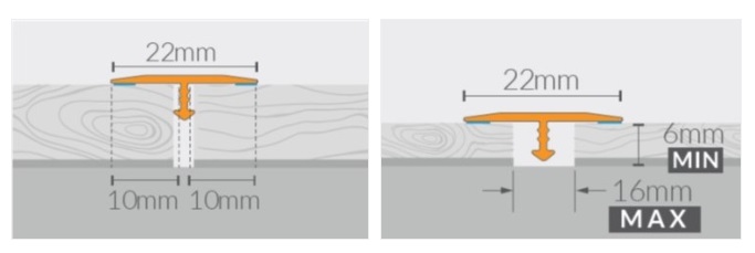 Порожек Arbiton CS22 CS41 Дуб Жирона 1860х22х6 мм