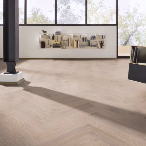 Паркетная доска Meister PS 500 Residence Дуб витал Белоснежный 8803 елка 710×142×13