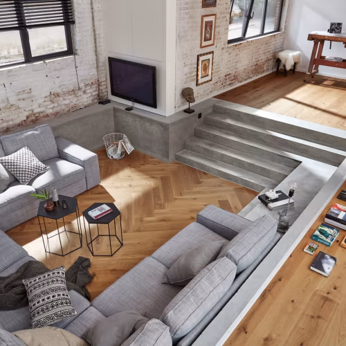 Паркетная доска Meister PS 500 Residence Дуб витал Легкое морение 8811 елка 710×142×13