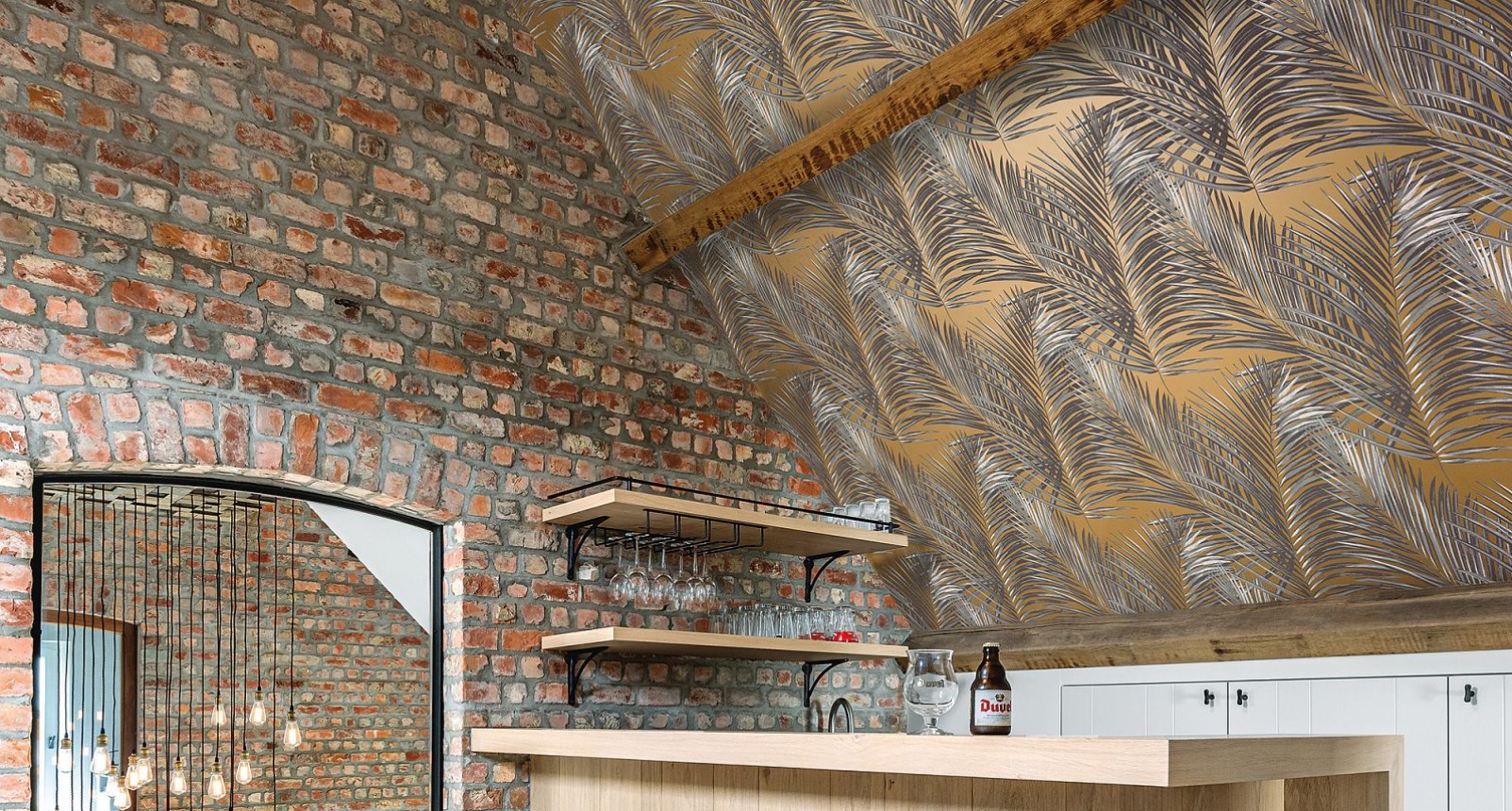 Обои Loymina Amazonia Palm Ins3 004 фото в интерьере