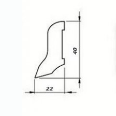 Плинтус деревянный Pedross Дуб без покрытия 2500×40×22