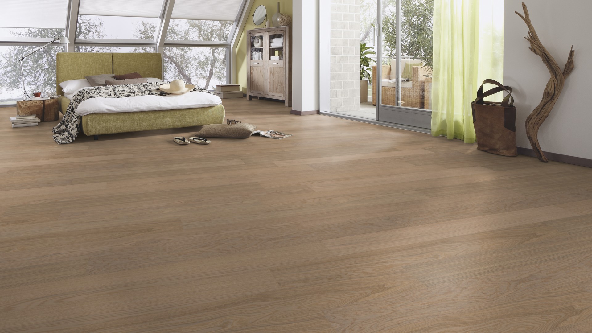 Паркетная доска Meister PS 300 Residence Дуб гармония Жемчужный 8816 1187×142×13 фото в интерьере