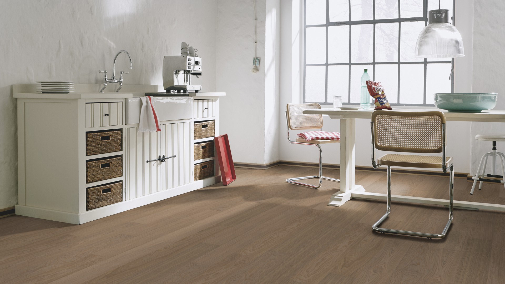 Паркетная доска Meister PS 300 Residence Дуб гармония Жемчужный 8816 1187×142×13 фото в интерьере