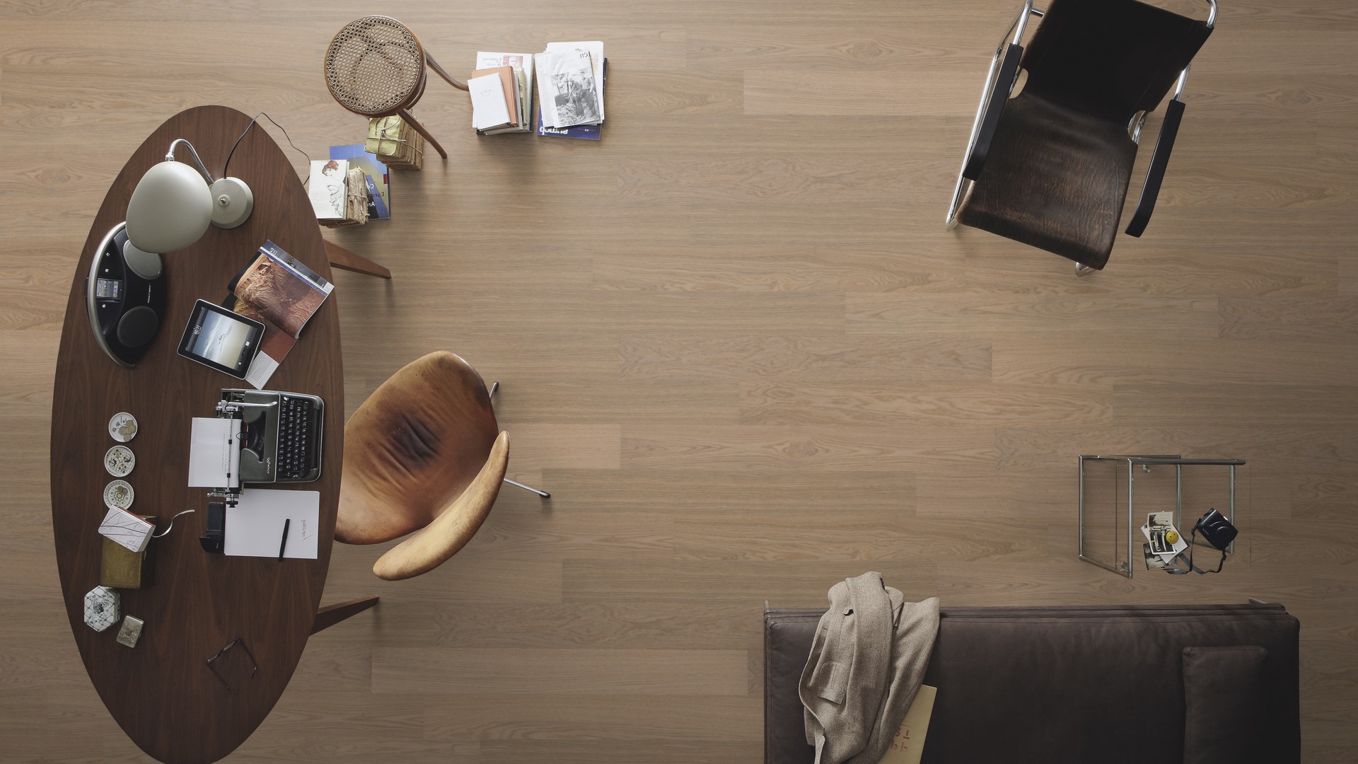 Паркетная доска Meister PS 300 Residence Дуб гармония Жемчужный 8816 1187×142×13 фото в интерьере